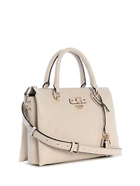 Dita Multi Comp Debossed Peony Satchel