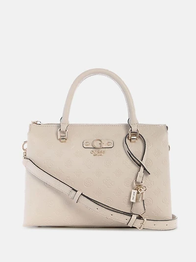 Dita Multi Comp Debossed Peony Satchel