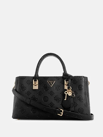 Tisha Debossed Peony Girlfriend Satchel