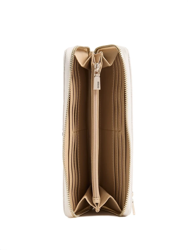 Zarela Debossed Large Zip-Around Wallet