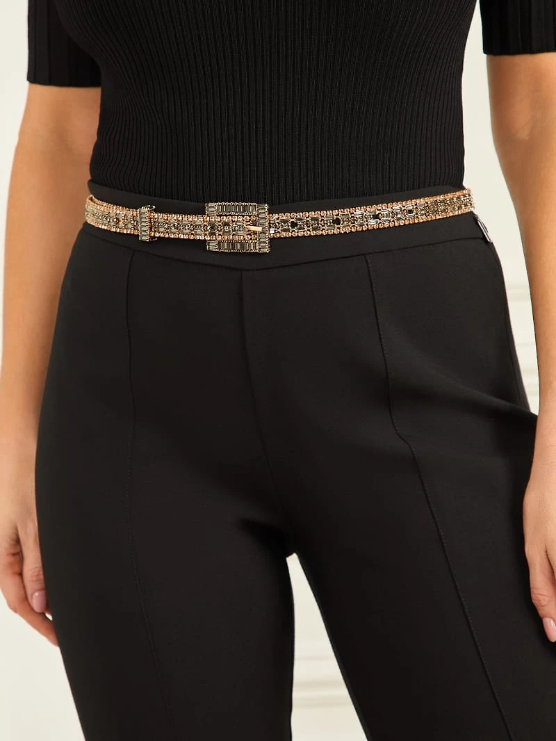 Two-Tone Rhinestone Belt