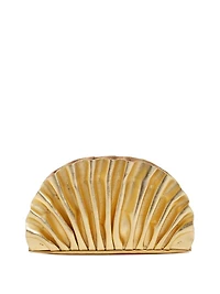 Shelly Metallic Leather Clutch
