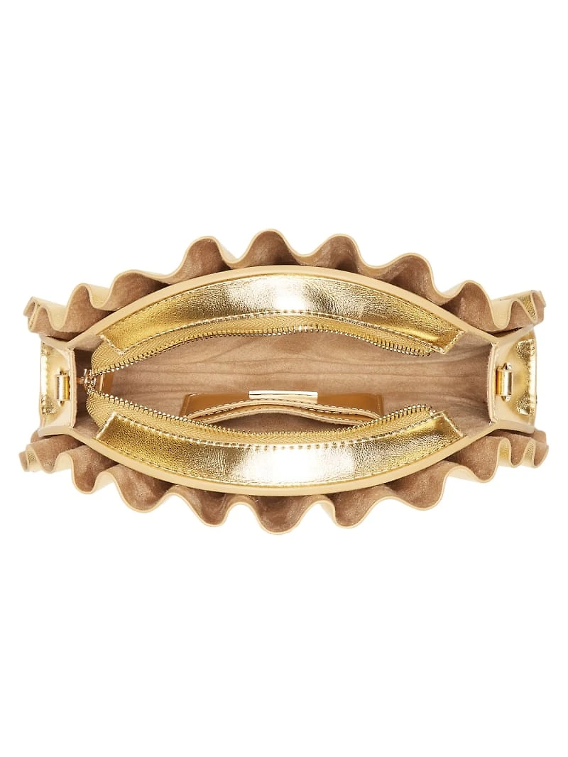 Shelly Metallic Leather Clutch