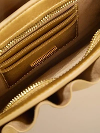 Shelly Metallic Leather Clutch