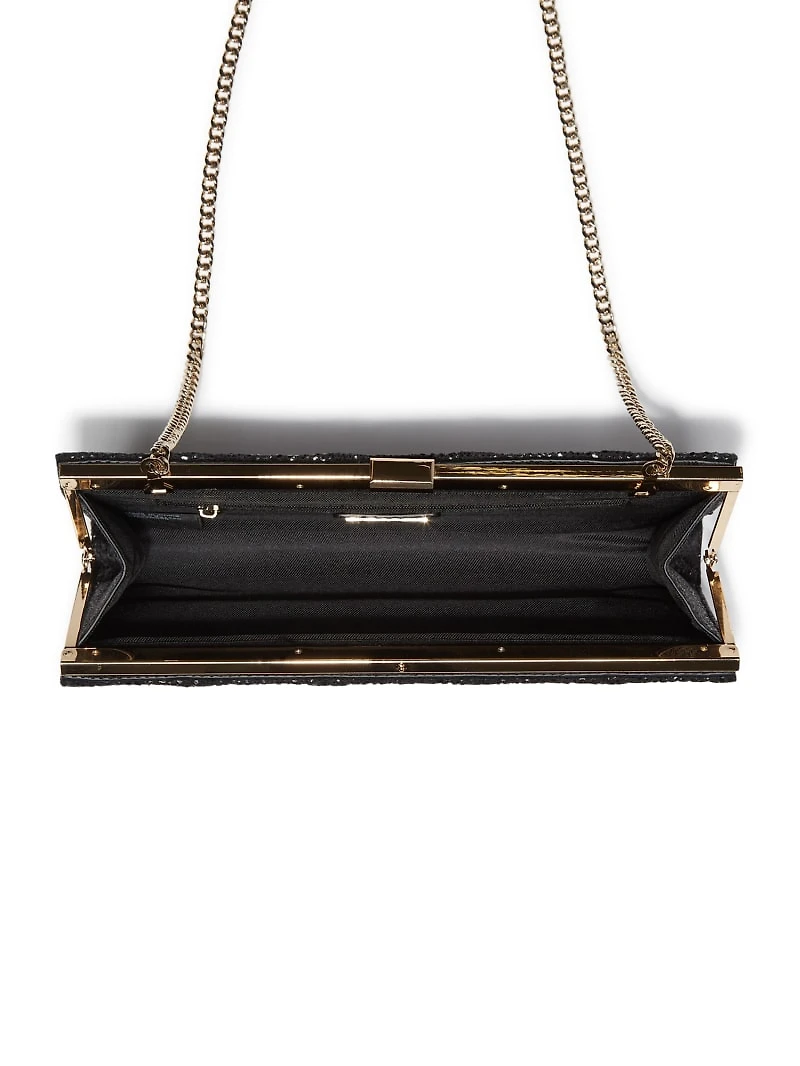 Quinn Floral Python Clutch