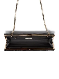 Quinn Floral Python Clutch