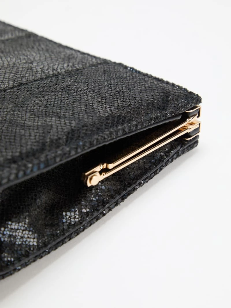 Quinn Floral Python Clutch