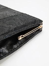 Quinn Floral Python Clutch
