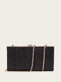 Quinn Floral Python Clutch