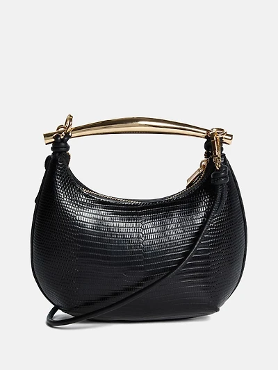 Victoria Leather Mini Hobo Bag