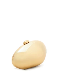 Metallic Oval Clutch