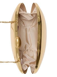 Metallic Oval Clutch
