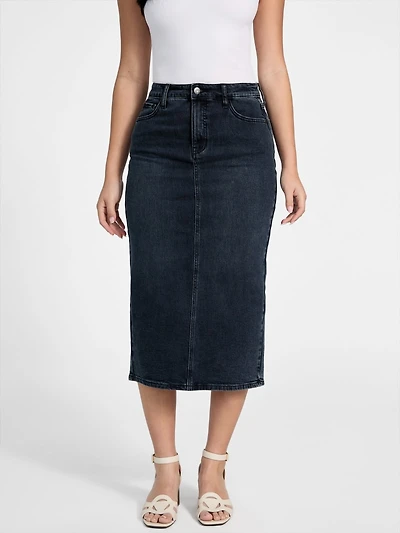 Tee Denim Midi Skirt