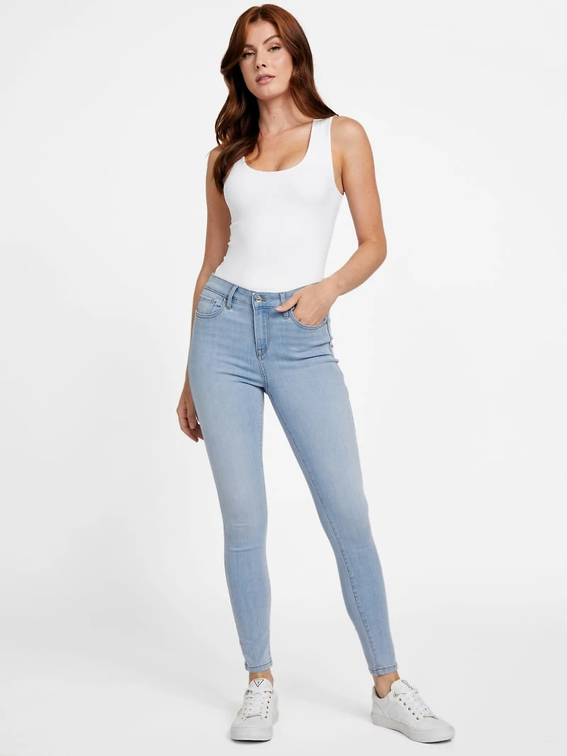Eco Carina Mid-Rise Bling Pocket Skinny Jeans