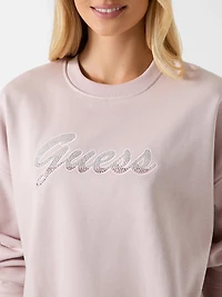 Mitzel Rhinestone Logo Crewneck