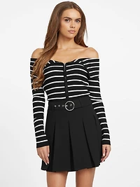 Andy Foldover Striped Sweater