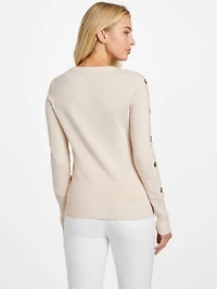 Rachel Button Long-Sleeve Sweater