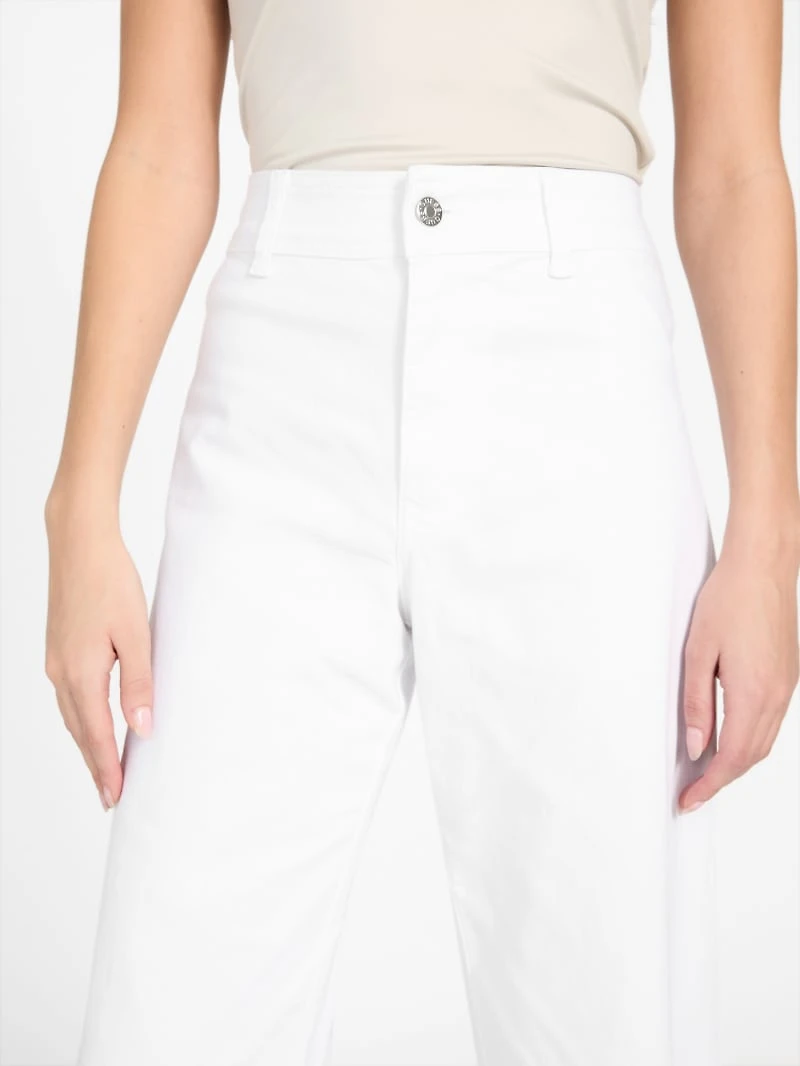 Sandra White High-Rise Wide Leg Jeans