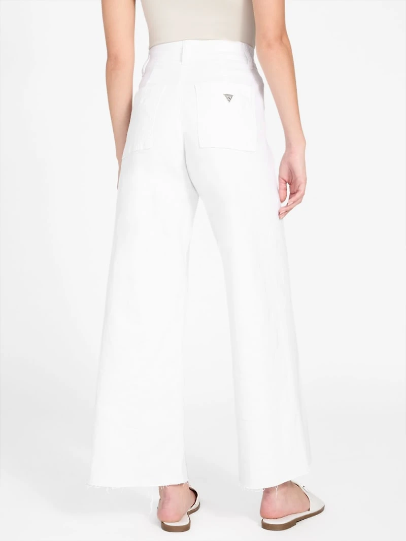 Sandra White High-Rise Wide Leg Jeans