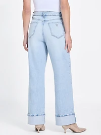 Kienen 90s High-Rise Relaxed Wide Cuffed Jeans