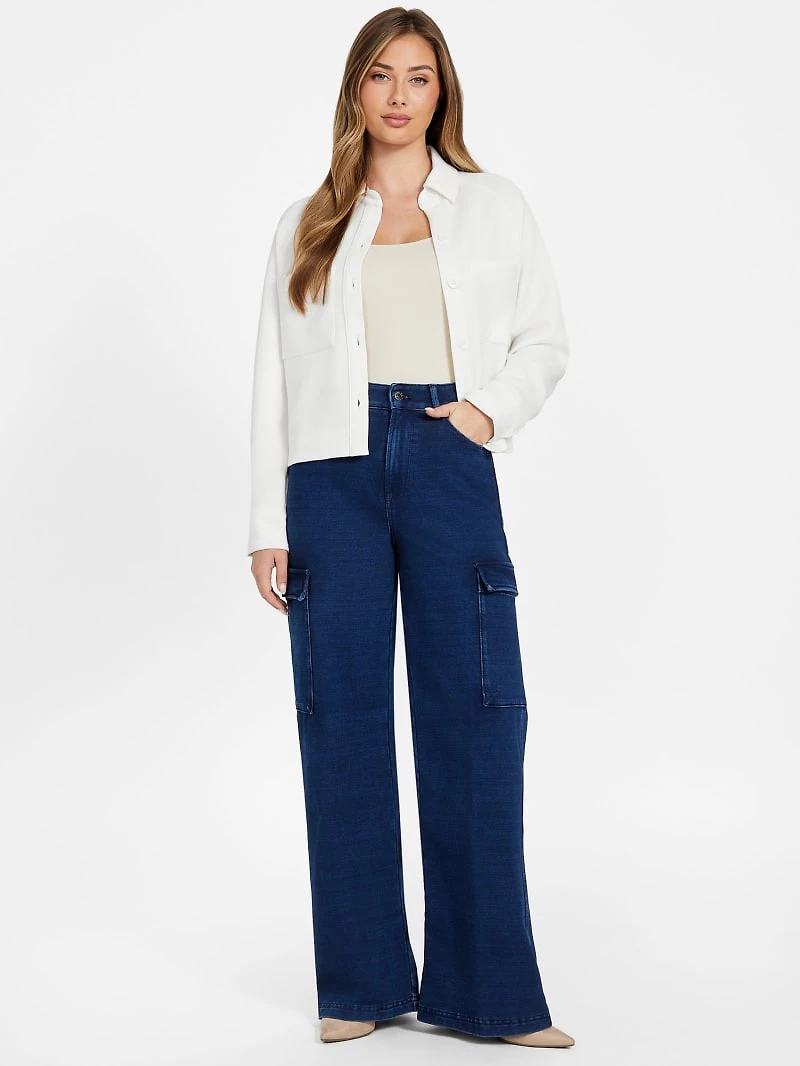 Angelique High-Rise Wide Leg Cargo Jeans