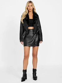 Federica Faux-Leather Skirt