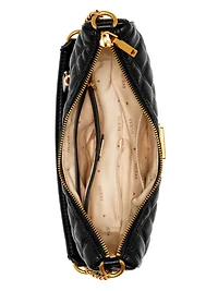Giully Quilted Top-Zip Shoulder Bag