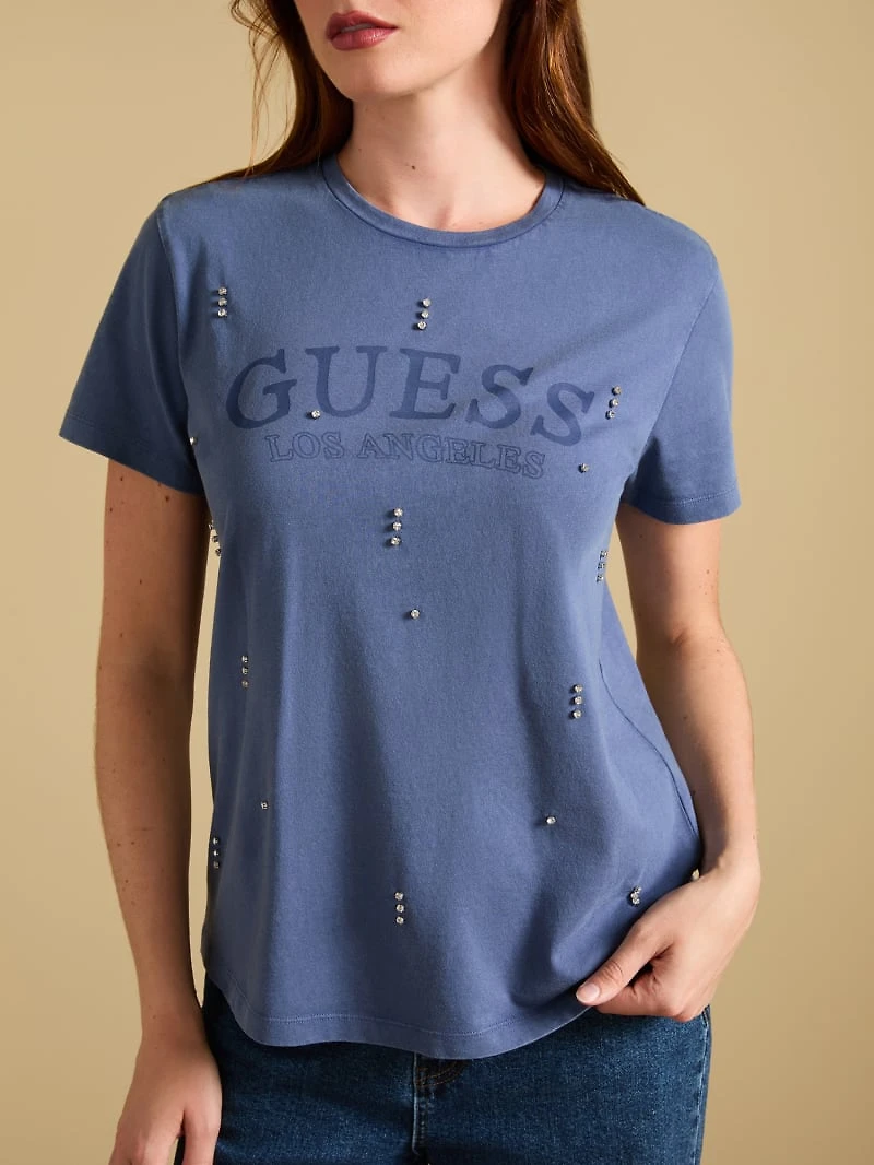 Wren Crewneck Rhinestone Tee