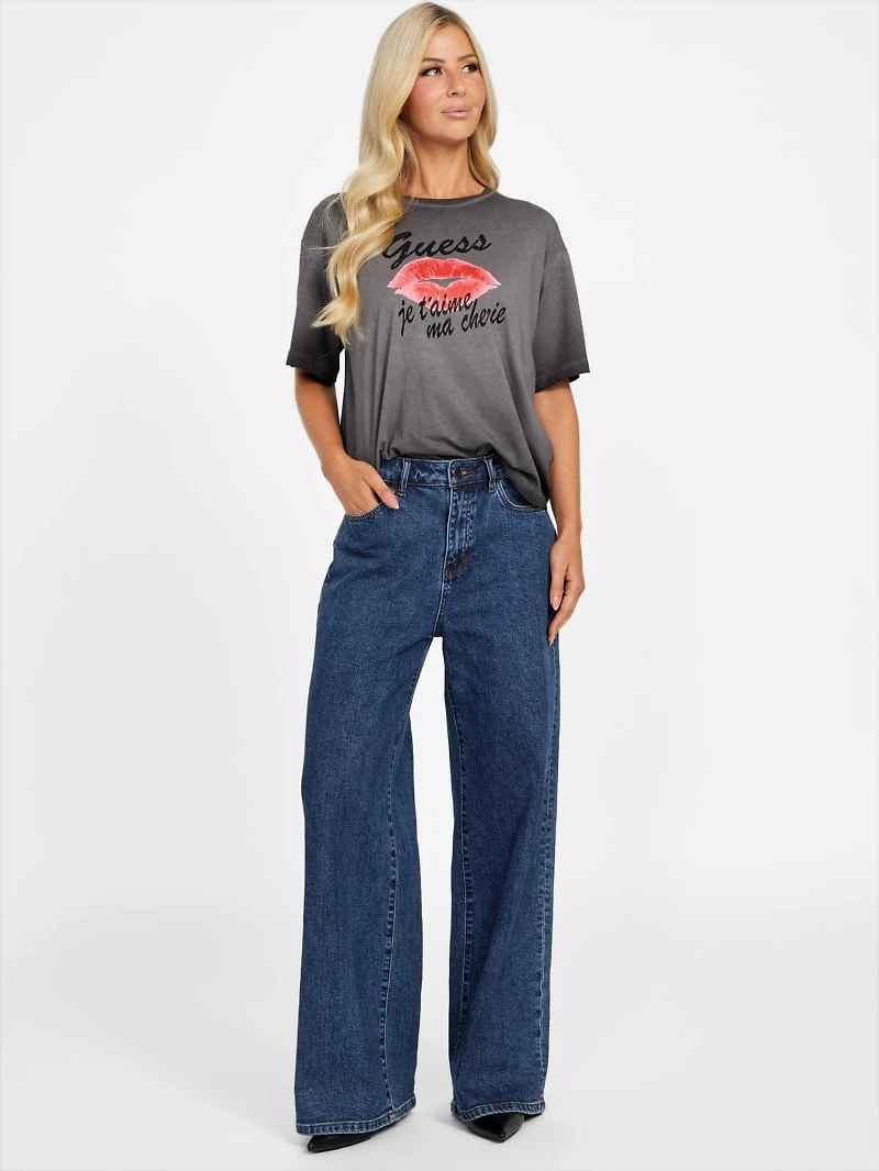 Vera Crewneck Rhinestone Tee