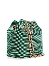 Lua Rhinestone Mesh Mini Pouch Bag