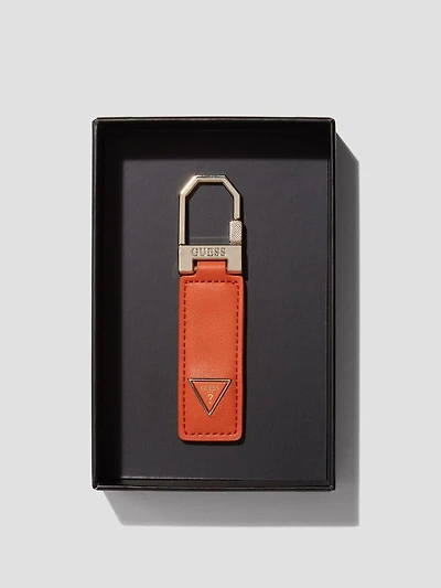 Faux-Leather Key Ring