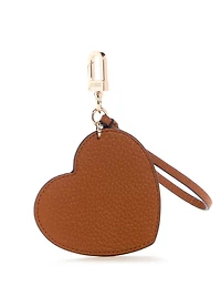 Faux-Fur Heart Charm Keychain