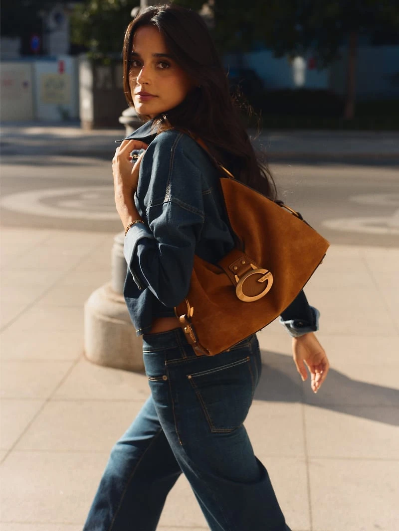 Camden Suede Shoulder Bag