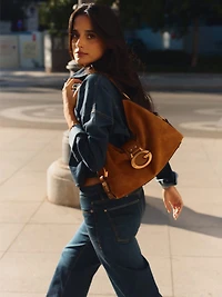 Camden Suede Shoulder Bag