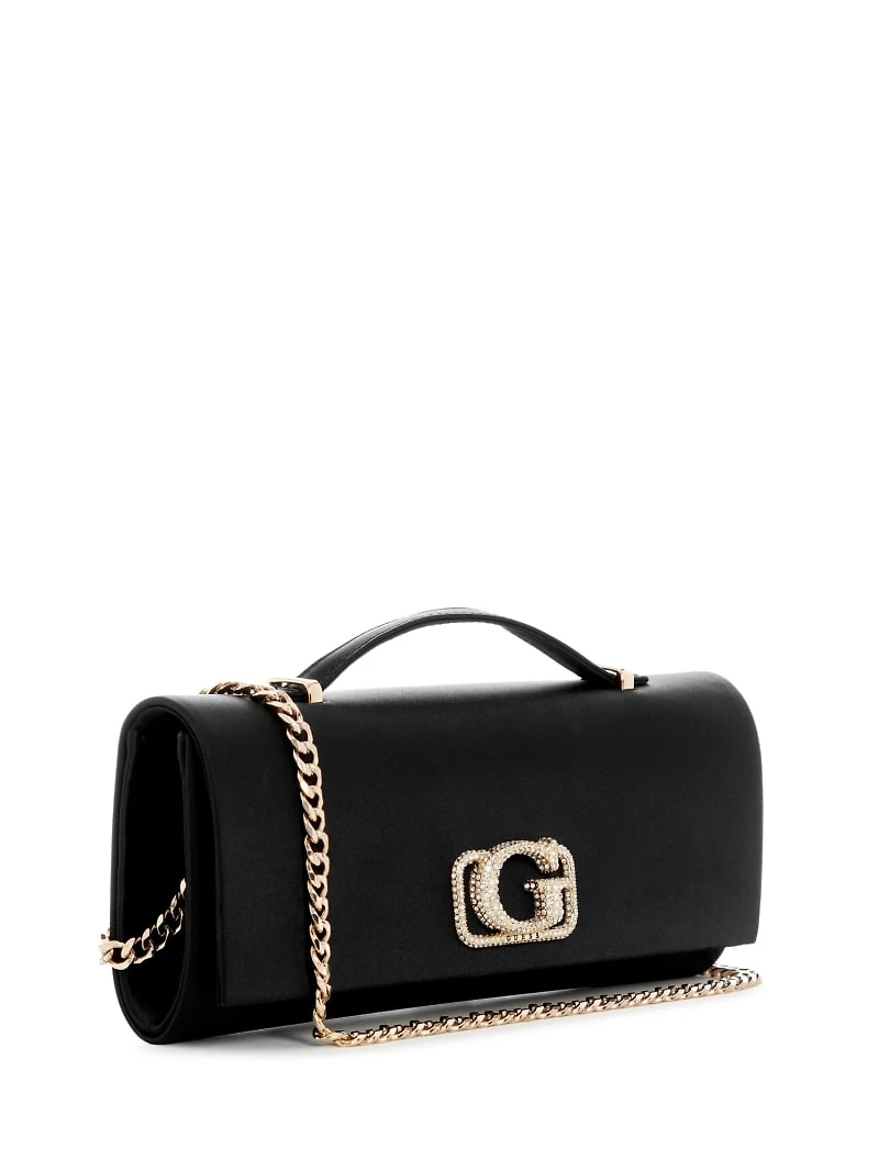 Zalina Satin Top-Handle Clutch