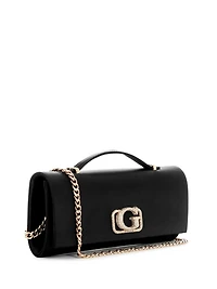 Zalina Satin Top-Handle Clutch
