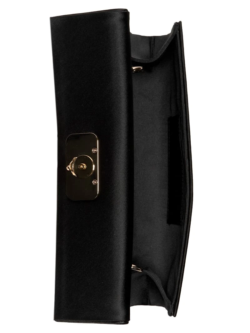 Zalina Satin Top-Handle Clutch