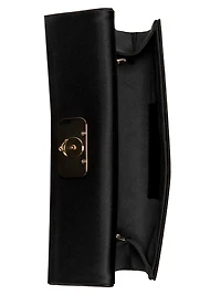 Zalina Satin Top-Handle Clutch