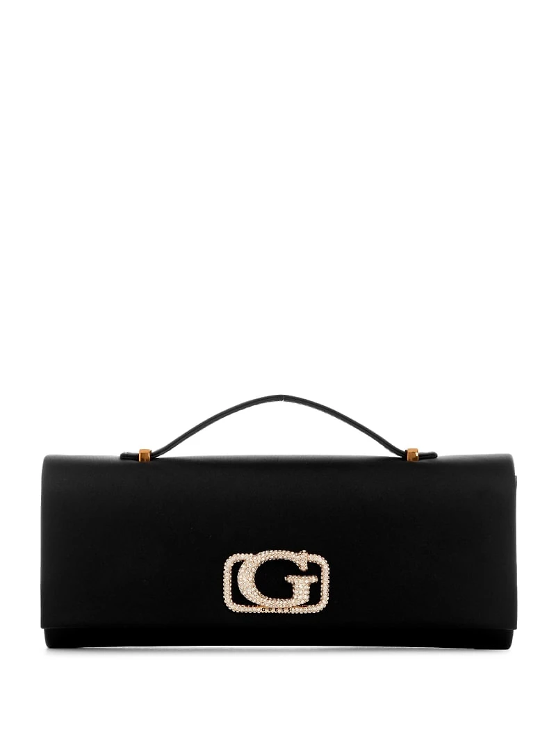 Zalina Satin Top-Handle Clutch