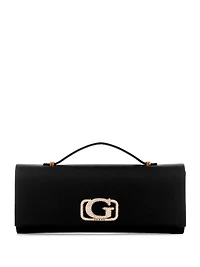 Zalina Satin Top-Handle Clutch