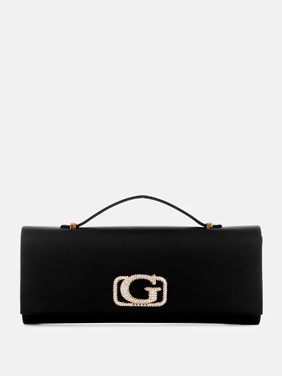 Zalina Satin Top-Handle Clutch