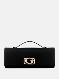 Zalina Satin Top-Handle Clutch