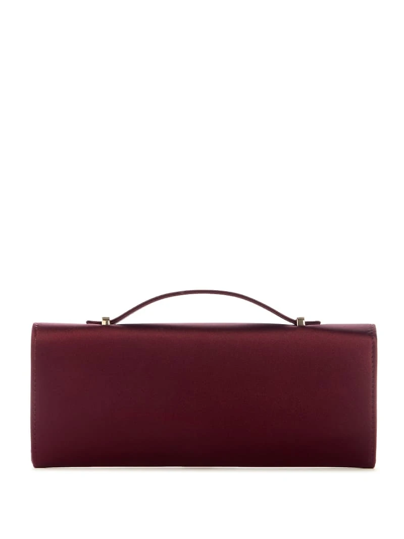 Zalina Satin Top-Handle Clutch