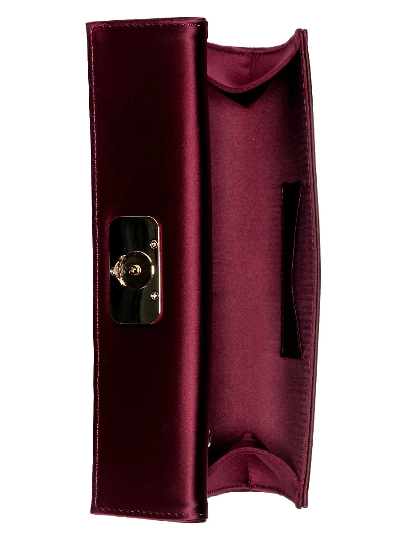 Zalina Satin Top-Handle Clutch