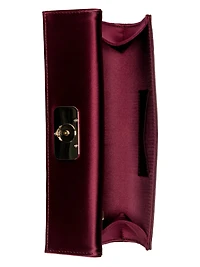 Zalina Satin Top-Handle Clutch