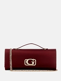 Zalina Satin Top-Handle Clutch