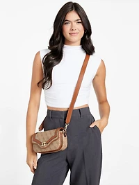 Dea Logo Mini Fold-Over Shoulder Bag