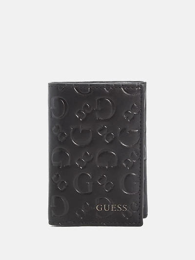 Debossed Logo Trifold Wallet
