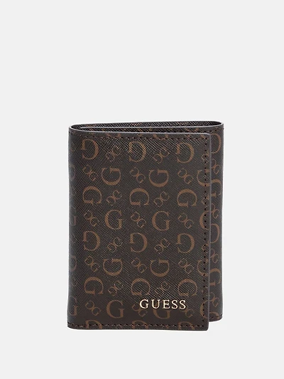 G Logo Trifold Faux-Leather Wallet