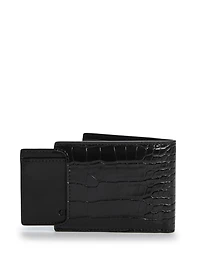 Croc-Embossed Bifold Wallet